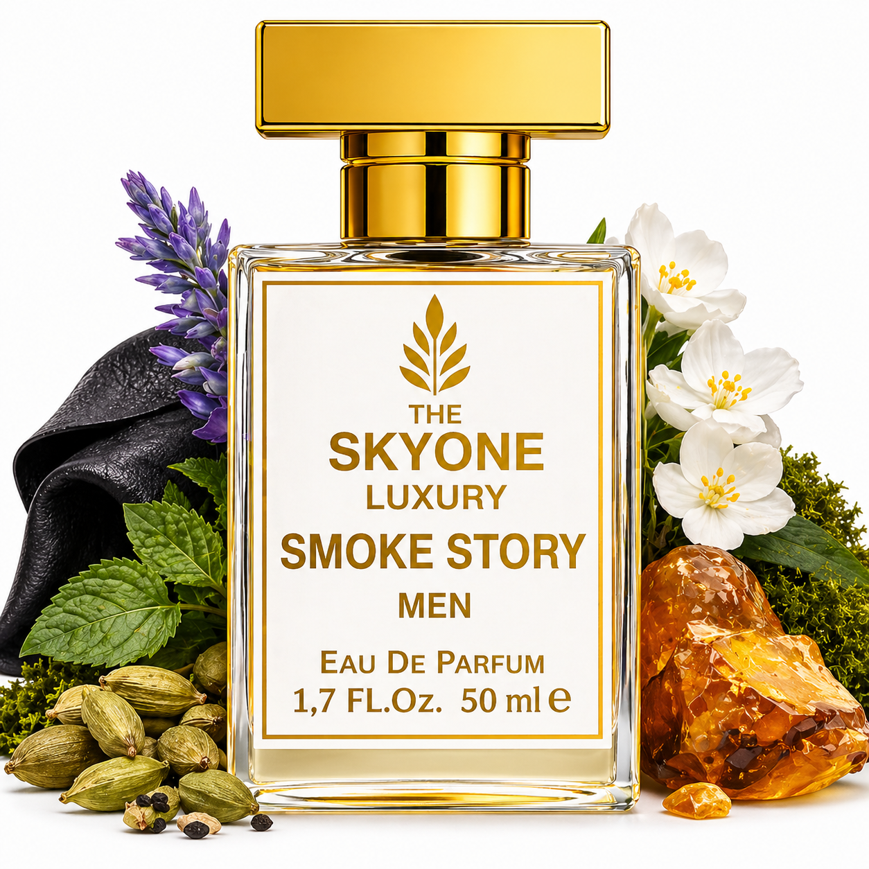 Smoke Story Luxury Men’s Perfume (EDP) 50ml | Long Lasting 10-Hour Woody Leather Fragrance